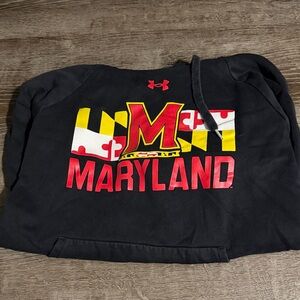 Under Armour Maryland Hoodie - Black, Red, and Yellow